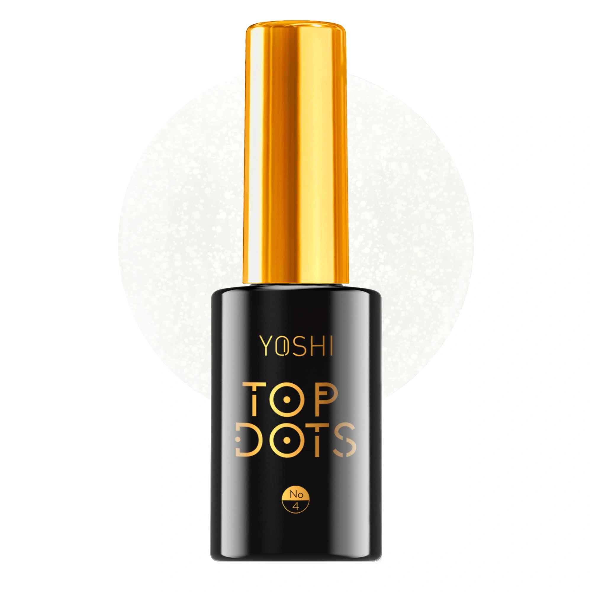 top dots n4 top coat matte con partículas blancas yoshi