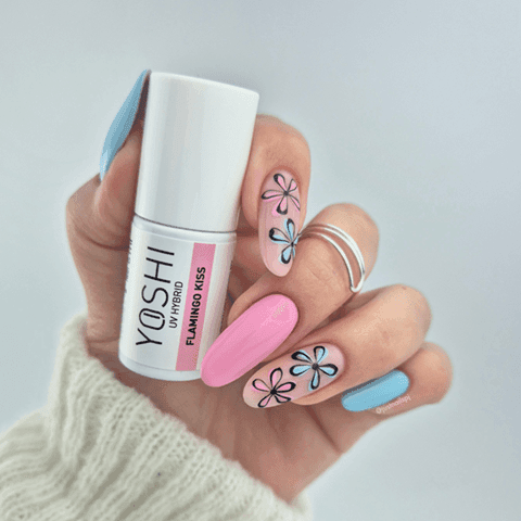 esmalte rosa pastel Yoshi Flamingo Kiss 827 esmalte Pastel Paradise Yoshi manicura rosa pastel Yoshi