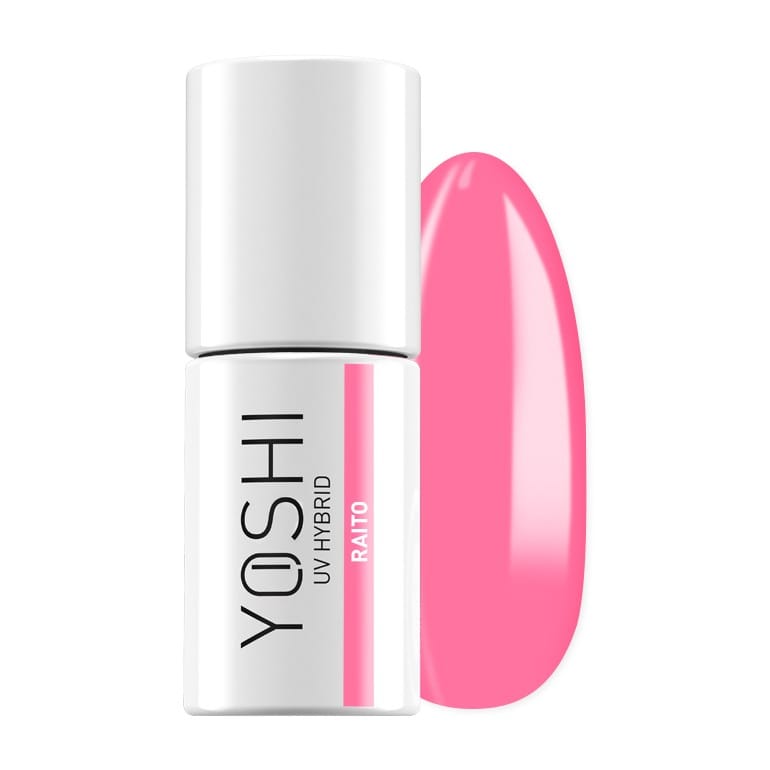 esmalte rosa neon yoshi raito 912 uñas brillantes estilo neón