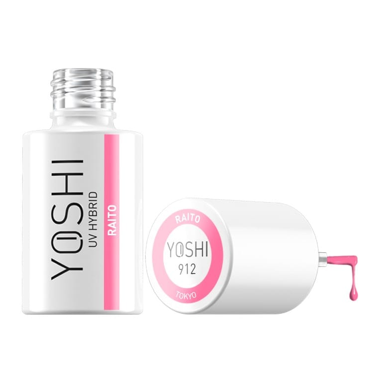 esmalte rosa neon yoshi raito 912 uñas brillantes estilo neón