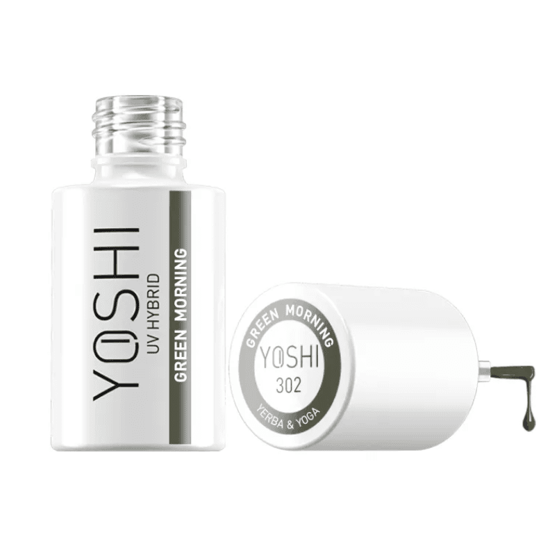 Yerba & Yoga 302 esmalte verde oliva uñas green morning 302 yoshi