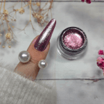gel paint rosa pastel con brillo platinum blush yoshi uñas