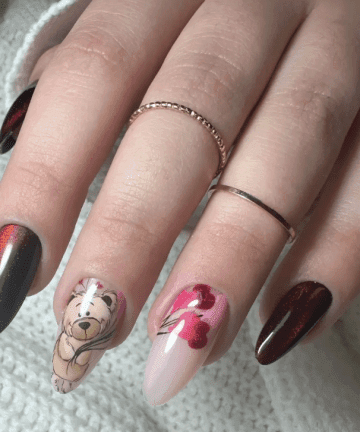 esmalte magnetico borgona uñas