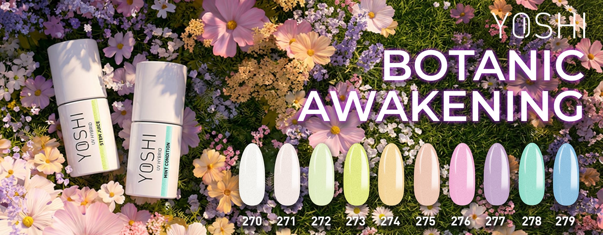 yoshi botanic awakening colores pastel con efecto perla