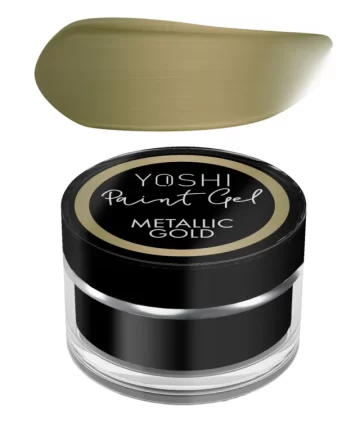 gelpaint metalizado dorado uñas